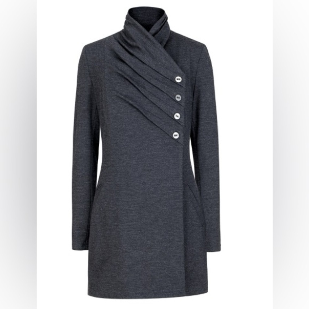 NWT Ronen Chen LUCY Blazer Jacket ASSYMETRICAL charcoal gray size 4 Us
